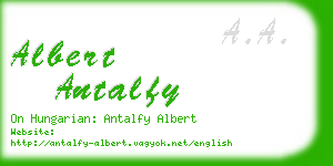 albert antalfy business card